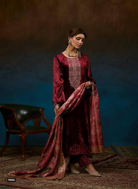 Serra By Ibiza Pure Viscose Velvet Designer Salwar Suits Exporters In India
